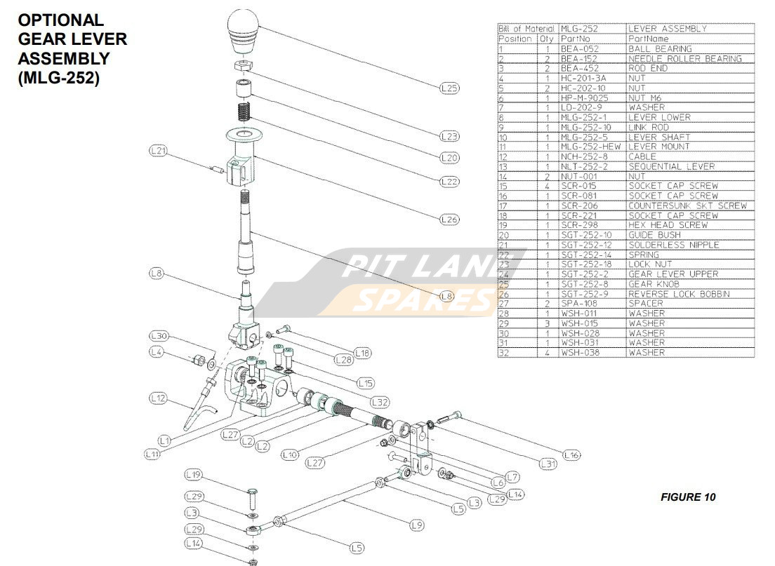 OPTIONAL GEAR LEVER ASSY